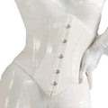 0.4mm White Latex Waist Trainer Corset Steel Bone Fetish Body Custom Made