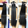 Queenlike 5x5 Lace Closure With Bundles Brazilian Weave 30 40 Inch Straight Human Hair Bundles With 6X6/13X4 Frontal Closures
