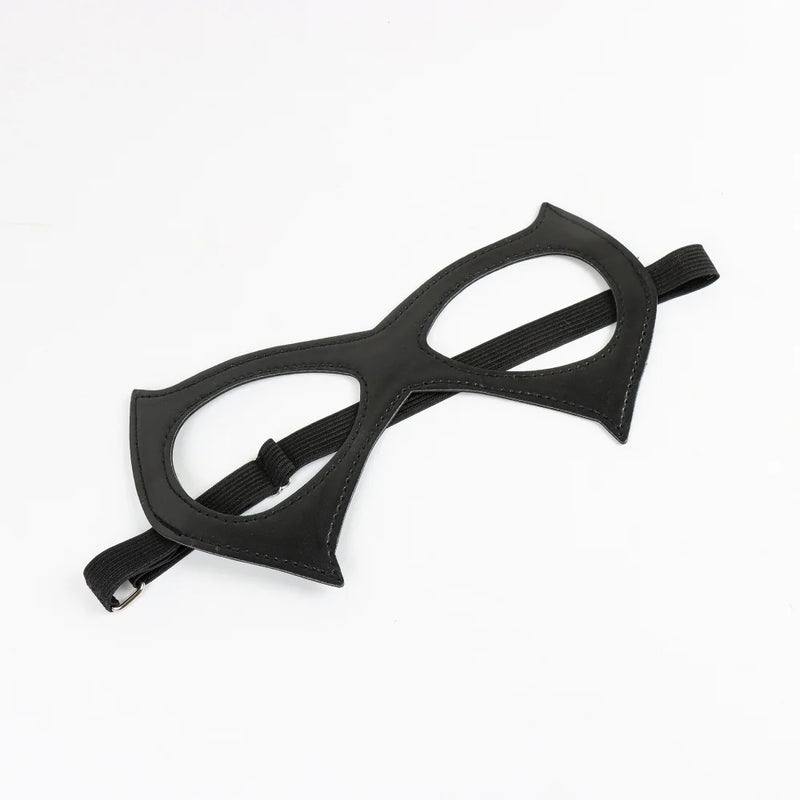 Catwoman Mask Masquerade, Face Cat Kitten Leather Mask for Women Women Girls Cosplay Mask for Halloween Carnival Party