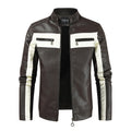 Men Slim Motorcycle Leather Jackets Casual PU Leather Coats HIgh Quality Male Stand Collar Leather Jaquetas Jackets And Coats 5X