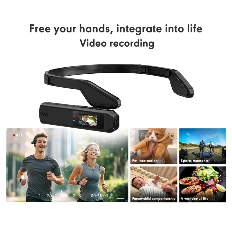Head Mounted Camera Anti Shake Outdoor 2.7K High-Definition Sports Camera Cycling Recorder Photography and Video Recording