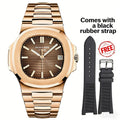 New Specht & Söhne 40MM Rose Gold Japan Miyota 8215 Movt Automatic Mechanical Men Watch Steel Sapphire Crystal 50M Waterproof