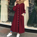 Autumn Women's Clothing Open Front Modest Abaya Long | SAMAG