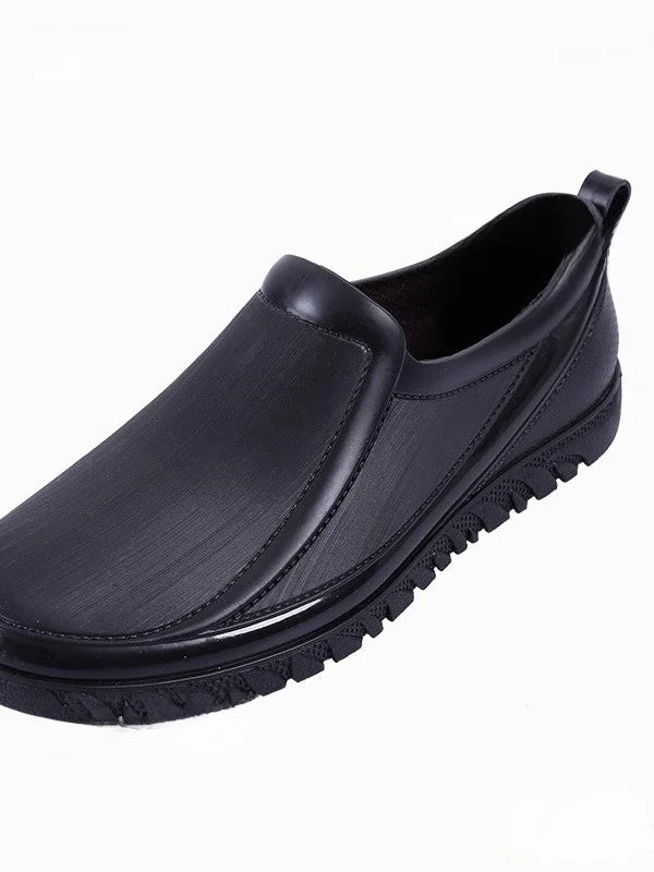 Men's Rain Boots Short Tube Anti-slip Waterproof Kitchen Shoes Work Shoes Fishing Shoes Construction Wear Resistant Rubber Shoes