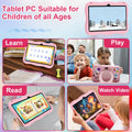 7 Inch Kids Tablet Android 14, 4GB RAM 64GB ROM, WiFi Bluetooth Type-C Port with Protective Case Gift for Children