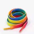 1Pair Colorful Shoelaces Rainbow Gradient Print Flat Shoe laces Chromatic Colour Sneakers Shoelace 80/100/120/150CM