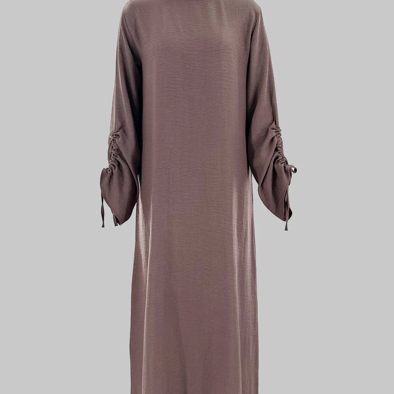 Eid Islamic Modest Dress for Women Abaya Lace-up Sleeve | SAMAG