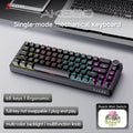 AJAZZ AK690 65% Mechanical Keyboard Wired USB Plug and Play Full-key Hot-Swap Mixed Light 68 Keys Gaming Keyboard for Laptop PC