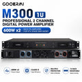 Gooermi M300 1U Professional 2 Channel Digital Power Amplifier 600W x2 Rack PA Amplifier for KTV Stage Bar Audio