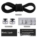 Colorful Spring Lock No Tie Shoelaces 1Pair Round Elastic Quick Lazy Shoelace for Kids Adult Sports Sneakers