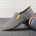 Men's Breathable Canvas Slip-On Casual Sneakers New Style Basic Pedaling Lazy Summer Loafers Comfortable Male Footwear