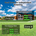 WiFi Water Timer 2 Zone Solar Power Smart Tuya Garden Automatic Irrigation Watering System Flow Meter Drip Sprinkler Controller