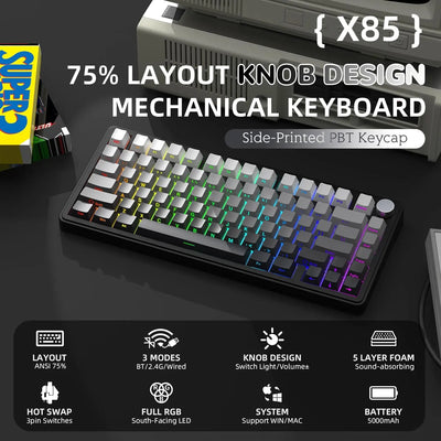 ATTACK SHARK X85 Wireless Mechanical Gaming Keyboard, TKL | SAMAG
