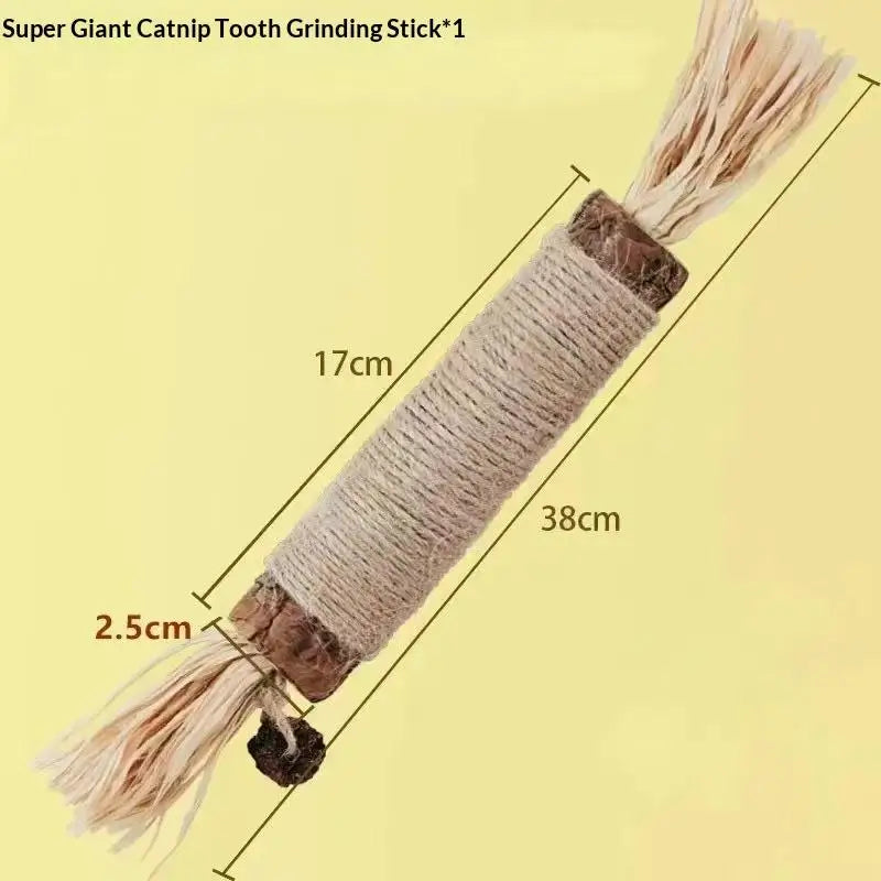 NEW 1/2PCS Cat Toys Made Of Wood Knotweed Teething Sticks Insect Galls Raffia Sisal Rope Teeth Cleaning Toys Cat Teasing Sticks