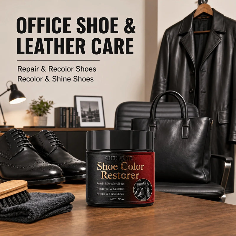 Shoe Leather Scratch Remover & Color Restorer, Waterproof Recolor Balm, for Dress Shoes & Leather Boots