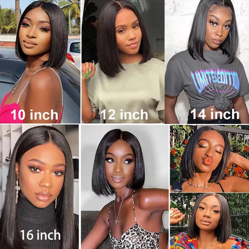 13X6 Hot Sale Glueless Wigs 13x4 Short Bob Bone Straight Best 100% Human Hair Wig for Women Ready To Wear Go Lace Frontal Wigs