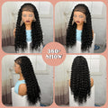 26inch Synthetic Cornrow Braided Wigs 13x4 Lace Frontal Deep Wave Curly Braiding Hair Wigs with Baby Hair for Black Women