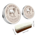 Sheep Oil Leather Conditioner & Polish Wax Kit with Soft Wool Brush -Lanolin Care Cream for Shoes, Boots, Furniture, Bags & Sofa
