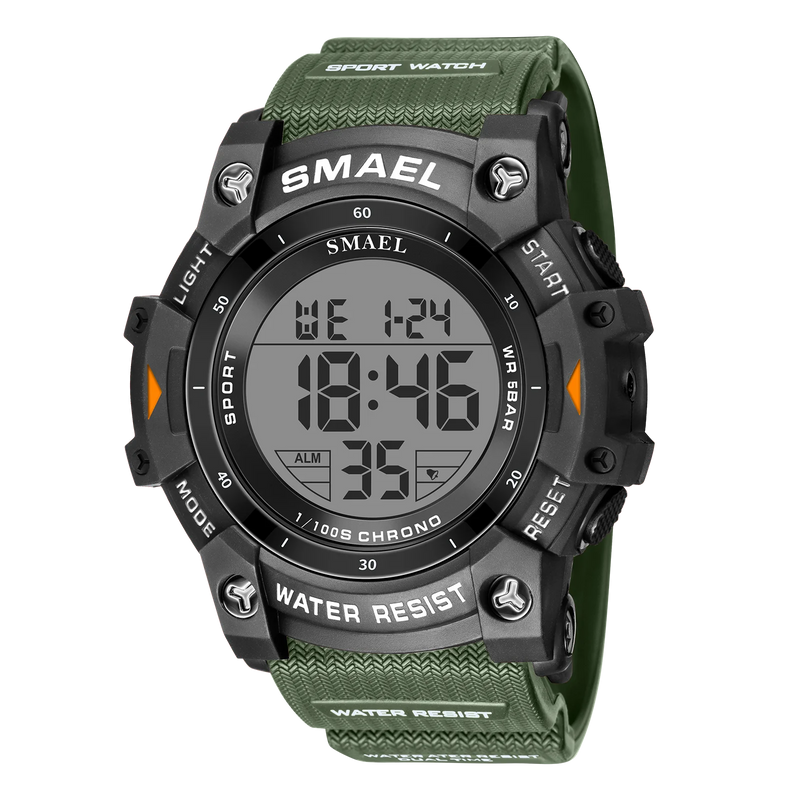 SMAEL 8123 Men's Digital Sport Watch - 50M Water Resistant LED Backlight Alarm Chronograph Stopwatch Shock Resistant