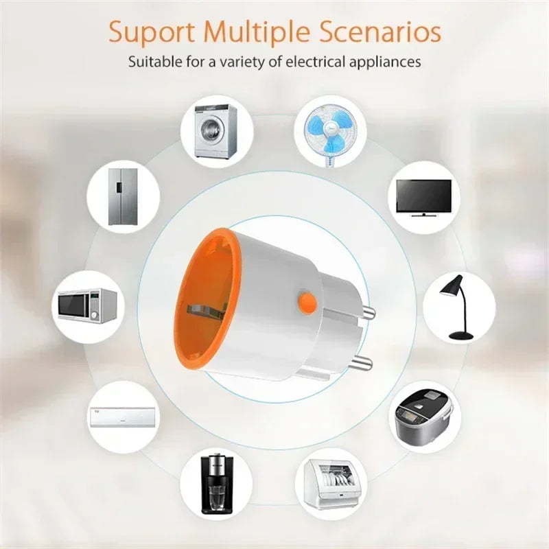 Tuya Smart Zigbee 3.0 Power Plug 16A EU Outlet 3680W Meter Remote Control Work With Zigbee2mqttt And Home Assistant Tuya Hub