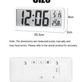 LCD Screen Digital Wall Clock Time Week and Temperature Display Electronic Clock Modern Desktop Alarm Clock Bedroom Home Decor