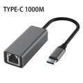 USB Type C Ethernet Adapter Network Card USB Type-C To RJ45 100/1000Mbps Lan Internet Cable For MacBook PC Windows XP 7 8 10 LUX