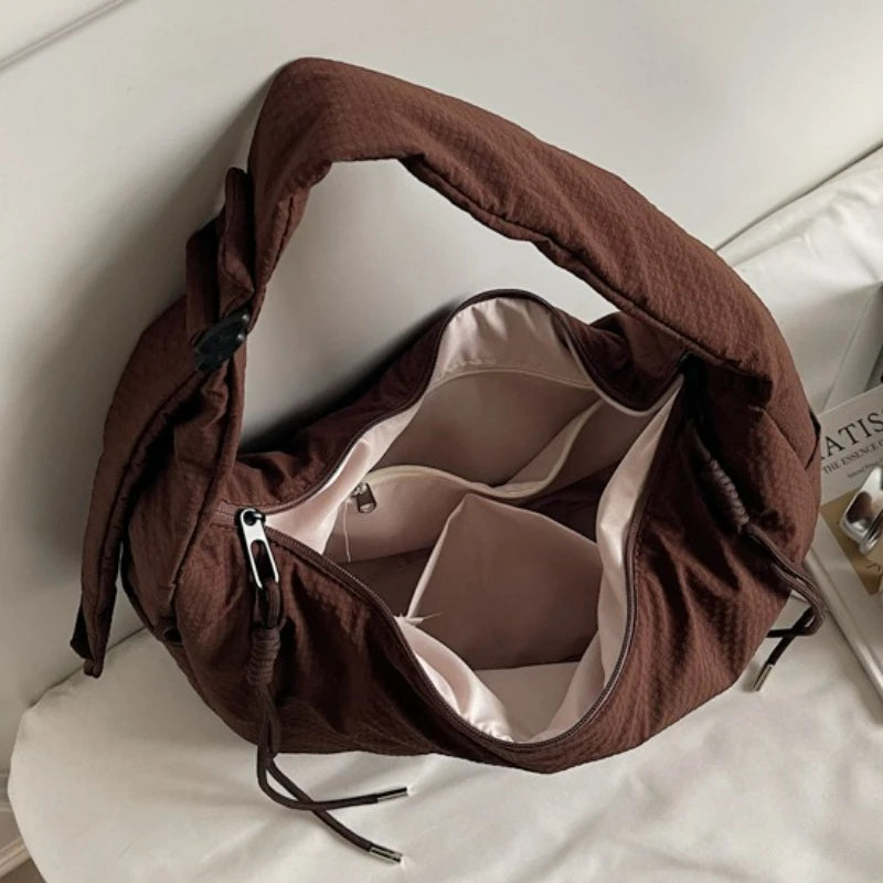 New Comfortable and Versatile Texture Hobo Bags Women Crossbody Bags Large Capacity Lightweight Casual Storage Bags Fashionable