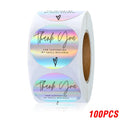 100 - Rainbow Laser Thank You Stickers 1inch Small - View 23 | SAMAG