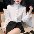 Woman Spring Autumn French Style Elegant Shirts Lady - View 2 | SAMAG