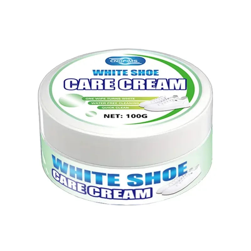 White Shoe Cleaner: Stain removal & whitening for sneakers, canvas, faux leather—fast, effective shoe maintenance polish
