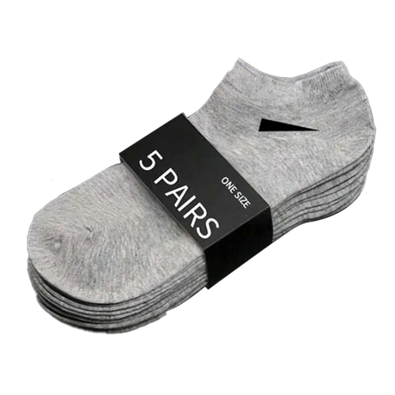 5/10 /20/30 Pairs Unisex Casual Plain Color Boat Socks | SAMAG