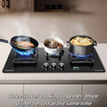 Three-burner gas stove embedded household natural gas multi-burner three-burner stove tempered glass stove