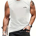 New Men's Outdoor Casual T-Shirt Gym Exercise Sleeveless Shirt Mens Summer Loose Undershirt Running Vest Fashion Casual Clothing