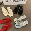 Summer Women's Clip Toe Slippers Fashion Flats Comfortable Comfort Outdoor Beach Vacation Flip Flop Slides Women Slippers 35-42