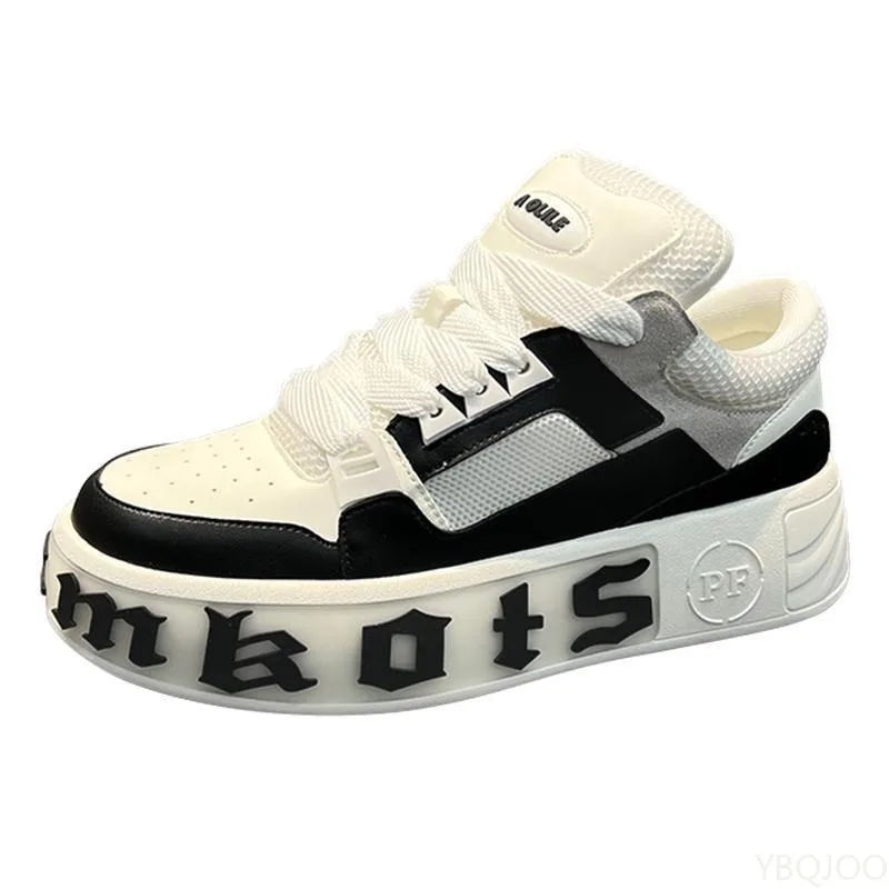 Fashionable Men's Trendy Street Style Sliding Board Shoes Comfortable Anti Slip Casual Lace Up Sports Designer Men's Shoes