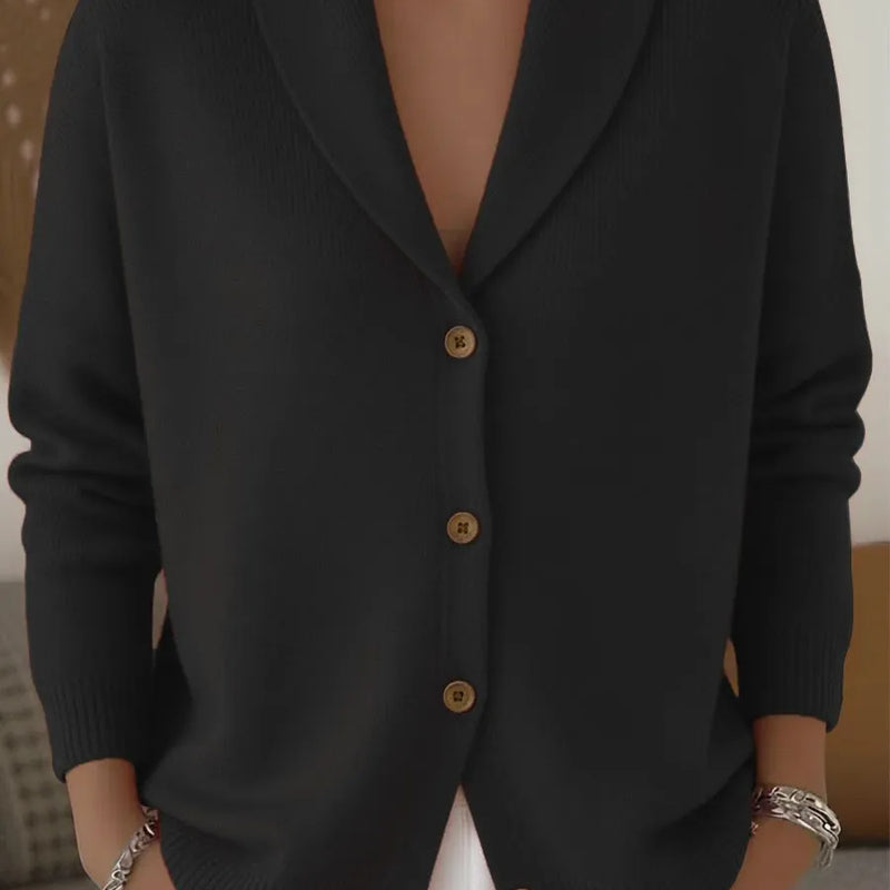 Solid Color Button Knit Hooded Sweater Cardigan Jacket For Autumn Winter New Casual Fashionable Women's Clothing Pulls Femmes