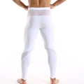 Men Long Johns Summer Ice Silky Mesh Pants Breathable Soft Sleep Wear Bottoms Tight Male Long Underwear Leggings Pajamas