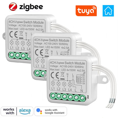 Tuya ZigBee 3.0 Smart Switch Module 10A Home DIY Breaker | SAMAG