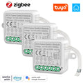 Tuya ZigBee 3.0 Smart Switch Module 10A Smart Home DIY Breaker 1 2 3 4 Gang Supports 2 Way Control Works with Alexa Google Home