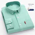 100% Pure Cotton Men's Solid Color Long Sleeve Shirt | SAMAG