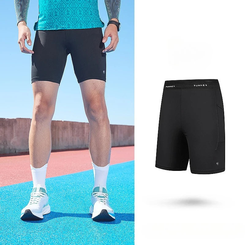 QIAODAN Marathon Men's Skinny Shorts 2025 Summer New High Streth Breathable Lightweight Knit Training Shorts XZZ23245257R