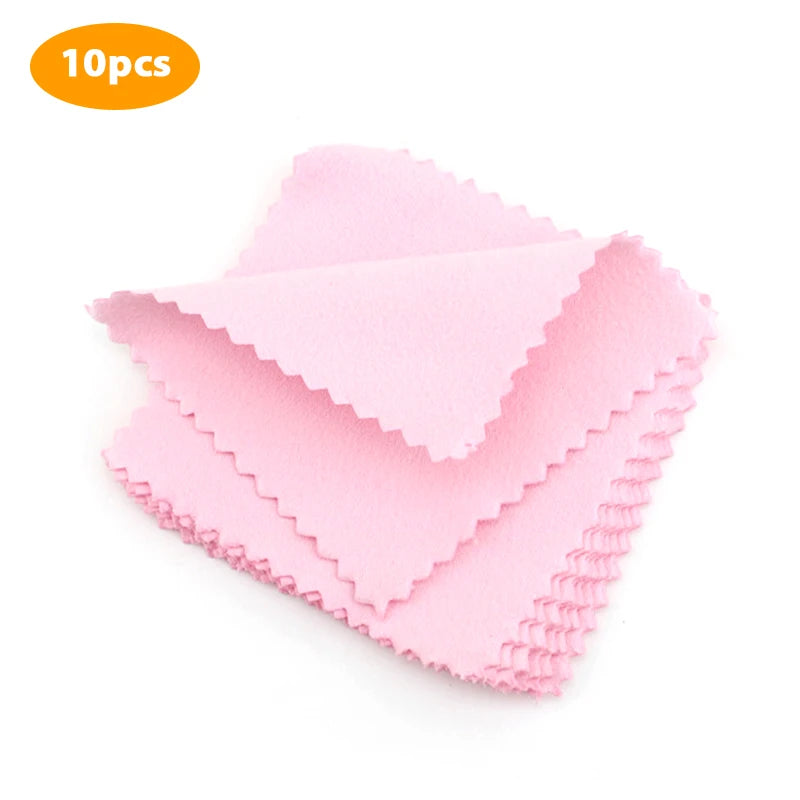 10pcs/100pcs Polish Polishing Cloth Cleaning Soft Clean Wipe Wiping For Silver Gold Jewelry Tool - Visuel 12 | SAMAG