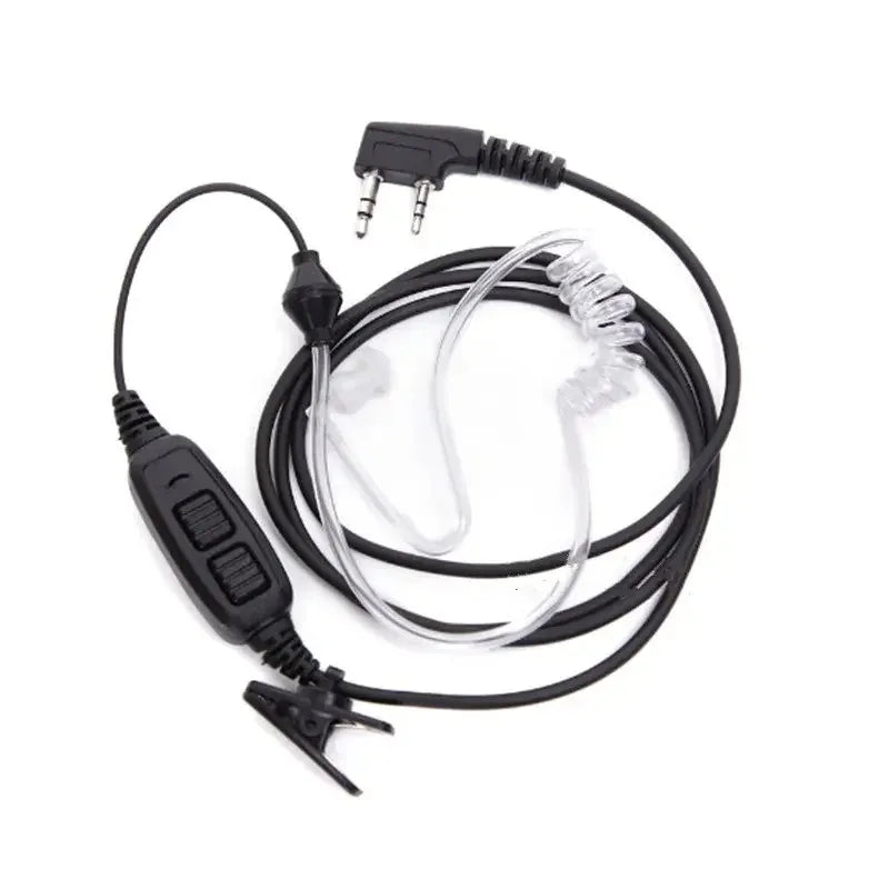 Radio Dual PTT Air Duct Earpiece With Mic Headset for Baofeng Two Way Radio UV-82 UV 82 UV82L UV-89 TK3207 TK3118Accessories