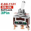High Current Rocker Switch 2/3/4/6/8/9/12Pin Self Reset/Self-locking Toggle Switch Copper Pin 32A 250VAC Power Button Switch
