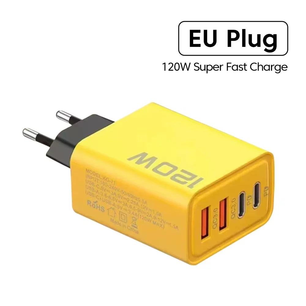 2 USB 2 Type Multi Port Wall Charger USB PD Adapter For Xiaomi iPhone 13 12 for Samsung Mobile Phone Plug Charging