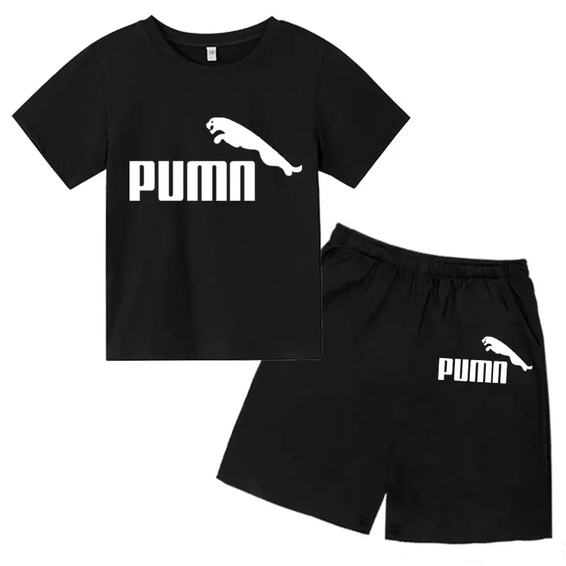 3-12Y Kids Summer Casual Letter Print 2-Piece Set Soft | SAMAG