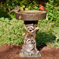 Garden Decoration Outdoor Birds Birdbath Polyresin Antique Garden Bird Decor water Fountain Yard Bath Garden Home For Resin