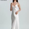 FIMTAIRAH   Sexy Comfortable  00% Mulberry Silk Nightdress  Silk home wear black  Silk Long Night Dress   Silk Nightdress Women1