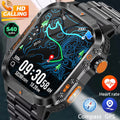 2026 New Military Smart Watch Men IP67 3ATM Outdoor Sports Fitness Tracker Blood Pressure Health Monitor BT Calls GPS Smartwatch