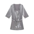 Men Bathrobe Pajamas Nightgown Hooded Loose Satin Silk Sleepwear Cardigan Gown Bath Robe Nightwear Male Sleep Bottoms Home Robes